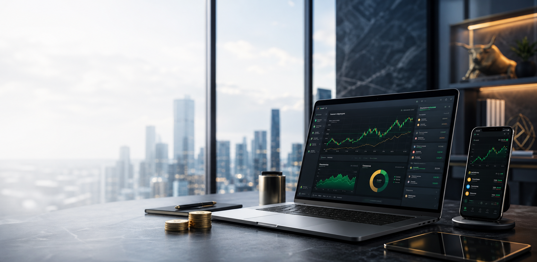 Secure investment dashboard